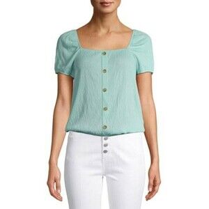 No Boundaries Juniors' Cap Sleeve Peasant Blouse Size M (11-13)